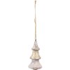 Clayre & Eef 6H2296 Decoratie Kerstboom Ø 6x13 cm Goudkleurige Hanger