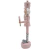 Clayre & Eef 6PR3658 Decoratie Notenkraker 4x4x17 cm Roze - Wit