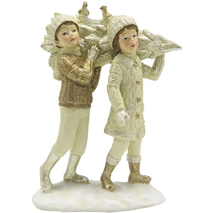 Clayre & Eef 6PR4796 Decoratie Kinderen met Kerstboom 12x6x15 cm