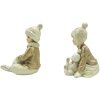 Clayre & Eef 6PR4801 Decoratie Kinderen (2 stuks) 7x7x9 cm Beige - Goudkleurig