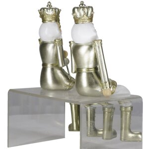 Clayre & Eef 6PR4846 Decoratie Notenkraker (Set van 2) 6x6x12-21 cm