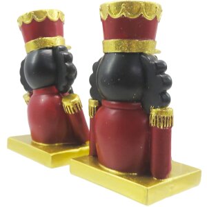 Clayre & Eef 6PR4858 Kerstkous Houder Notenkraker (Set van 2) 7x6x12 cm