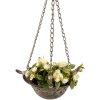 Clayre & Eef 6Y4833 Hangplanthouder 23x17x46 cm Grijs - Groen