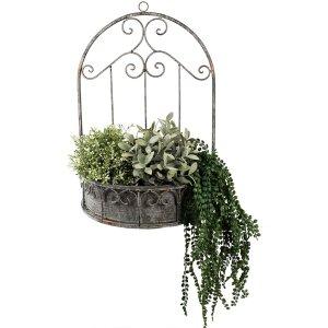 Clayre & Eef 6Y4837 Plantenhouder 36x18x52 cm Grijs