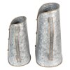 Clayre & Eef 6Y4877 Sierkannen (2 stuks) 29x16x29 - 24x14x21 cm Grijs