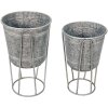 Clayre & Eef 6Y4883 Decoratie Plantenhouder Ø 35x31-87 - Ø 31x27-76 cm