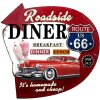 Clayre & Eef 6Y5018 Tekstbord 56x1x54 cm Rood Roadside Diner