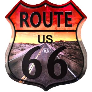 Clayre & Eef 6Y5061 Tekstbord 45x1x50 cm Grijs Route 66