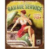 Clayre & Eef 6Y5162 Tekstbord 20x1x25 cm Groen Garage Service