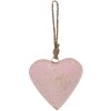 Clayre & Eef 6Y5272 Decoratiehanger Hart 12x2x12 cm Roze