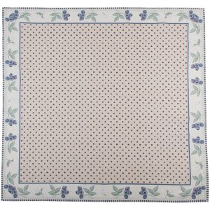 Clayre & Eef BBF01 Tafelkleed 100x100 cm Beige - Blauw