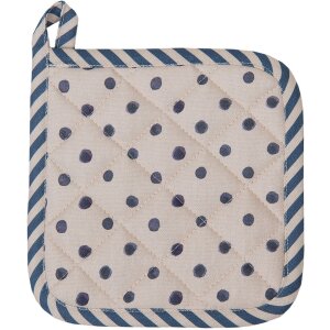 Clayre & Eef BBF45K pannenlap Kind 16x16 cm Beige-Blauw