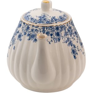 Clayre & Eef BFLTE Theepot 23x14x15 cm - 1100 ml Blauw