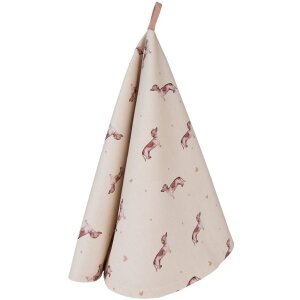 Clayre & Eef DHL48 Keukenhanddoek Ø 80 cm Beige