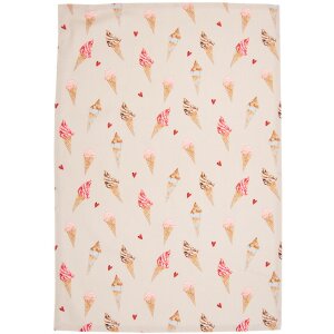 Clayre & Eef FAS42-2 Keukendoek 50x70 cm Beige - Roze