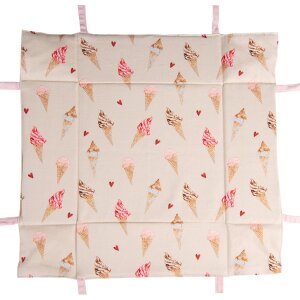 Clayre & Eef FAS47 Broodmand 35x35x8 cm Beige - Roze