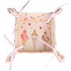 Clayre & Eef FAS47 Broodmand 35x35x8 cm Beige - Roze