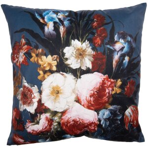 Clayre & Eef KT021.308 Kussenhoes 45x45 cm Blauw - Rood