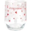 Clayre & Eef LBSGL0005 Drinkglas Ø 8x9 cm - 300 ml Rood Waterglas