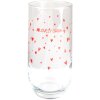 Clayre & Eef LBSGL0006 Drinkglas Ø 6x14 cm - 280 ml Rood