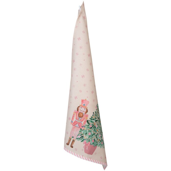 Clayre & Eef PNC42C Keukendoek 50x70 cm Beige - Roze