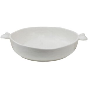 Clayre & Eef WINPS Schaal 27x22x5 cm Witte serveerschaal