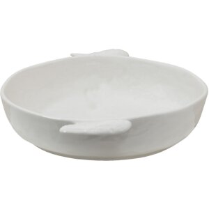 Clayre & Eef WINPS Schaal 27x22x5 cm Witte serveerschaal