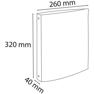 Exacompta ringband PP gelamineerd 4 ringen 30mm 32x26cm DIN A4