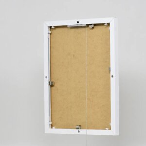 Effect aluminium fotolijst Quadro 20x25 cm wit helder glas MDF voet