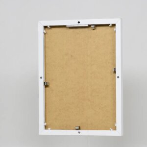 Effect aluminium fotolijst Quadro 20x25 cm wit helder glas MDF voet