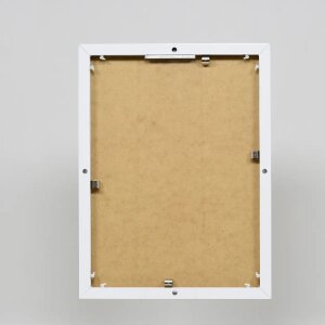 Effect aluminium fotolijst Quadro 20x25 cm wit helder glas MDF voet