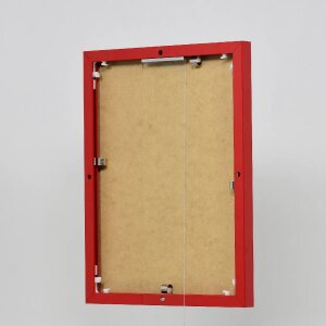 Effect aluminium fotolijst Quadro 20x25 cm rood helder glas staand en liggend formaat