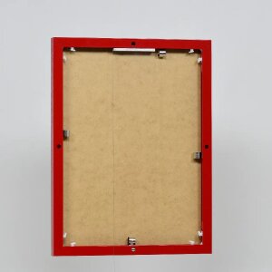 Effect aluminium fotolijst Quadro 20x25 cm rood helder glas staand en liggend formaat