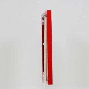 Effect aluminium fotolijst Quadro 20x25 cm rood helder glas staand en liggend formaat