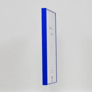 Effect aluminium fotolijst Quadro 20x25 cm blauw helder glas staand- liggend formaat