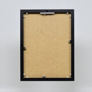 Effect aluminium fotolijst Quadro 20x25 cm zwart helder glas MDF achterwand