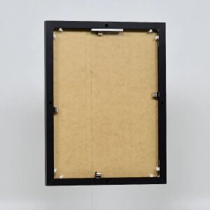 Effect aluminium fotolijst Quadro 20x25 cm zwart helder glas MDF achterwand