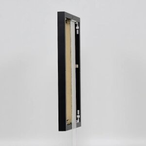 Effect aluminium fotolijst Quadro 20x25 cm zwart helder glas MDF achterwand