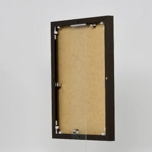 Effect aluminium fotolijst Quadro 20x25 cm brons helder glas MDF achterwand