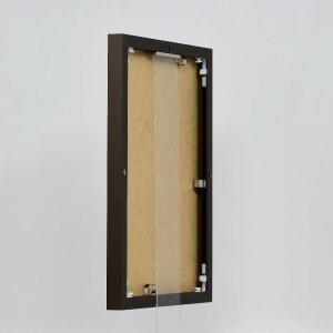 Effect aluminium fotolijst Quadro 20x25 cm brons helder glas MDF achterwand