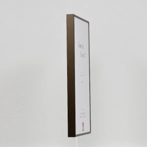 Effect aluminium fotolijst Quadro 20x25 cm brons helder glas MDF achterwand