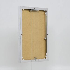 Effect aluminium fotolijst Quadro 20x25 cm zilver hoogglans helder glas