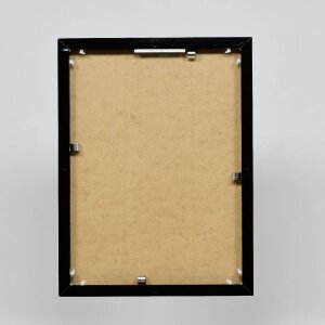 Effect aluminium fotolijst Quadro 20x25 cm zwart hoogglans helder glas