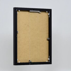 Effect aluminium fotolijst Quadro 20x25 cm zwart hoogglans helder glas