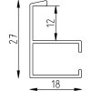 Effect aluminium fotolijst Quadro 20x25 cm zwart hoogglans helder glas