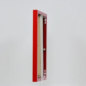 Effect aluminium fotolijst Quadro 20x30 cm rood helder glas hoog horizontaal