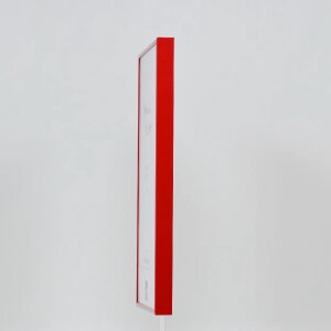 Effect aluminium fotolijst Quadro 20x30 cm rood helder glas hoog horizontaal