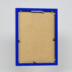 Effect aluminium fotolijst Quadro 20x30 cm blauw helder glas MDF achterwand