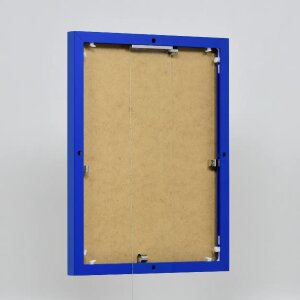 Effect aluminium fotolijst Quadro 20x30 cm blauw helder glas MDF achterwand