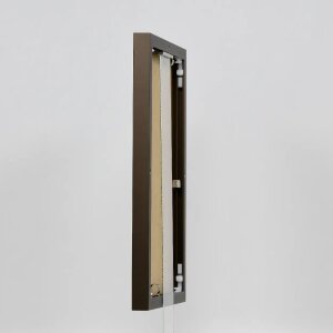 Effect aluminium fotolijst Quadro 20x30 cm brons helder glas MDF achterwand